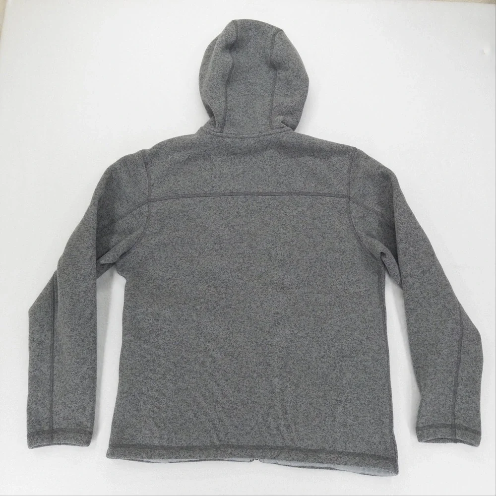 The North Face Jacket Mens L Gray Gordon Lyons Fleece Full Zip Hooded Outdoor
